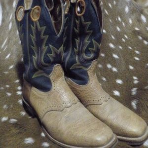 Mens Boulet  Canada Square Toe 8 1/2  Buckaroo Sport Rodeo Work boot